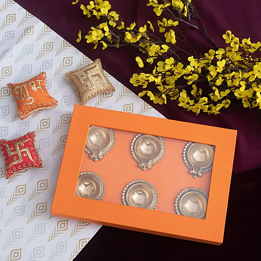 Brass Diya Set