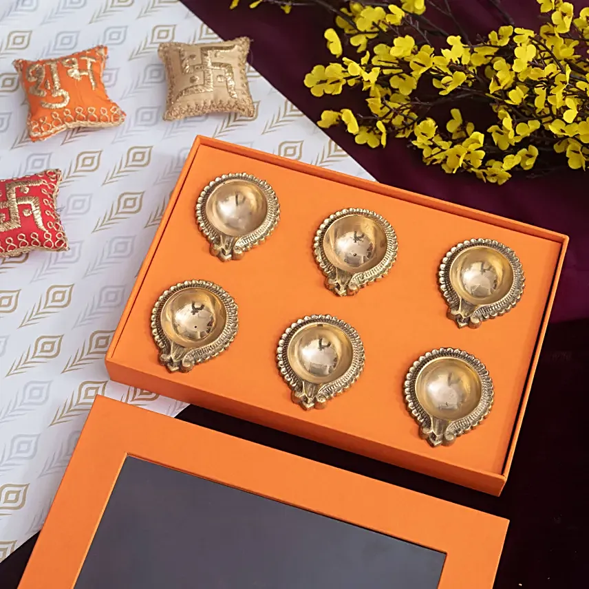 Brass Diya Set