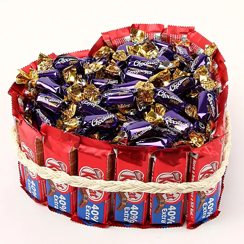 Kitkat Choclairs Heart Pie