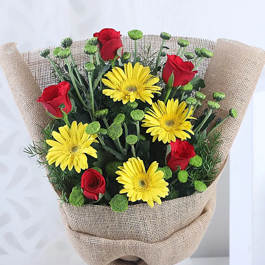 Bright Beauty Gerbera Floral Bouquet