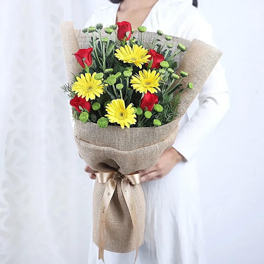 Bright Beauty Gerbera Floral Bouquet