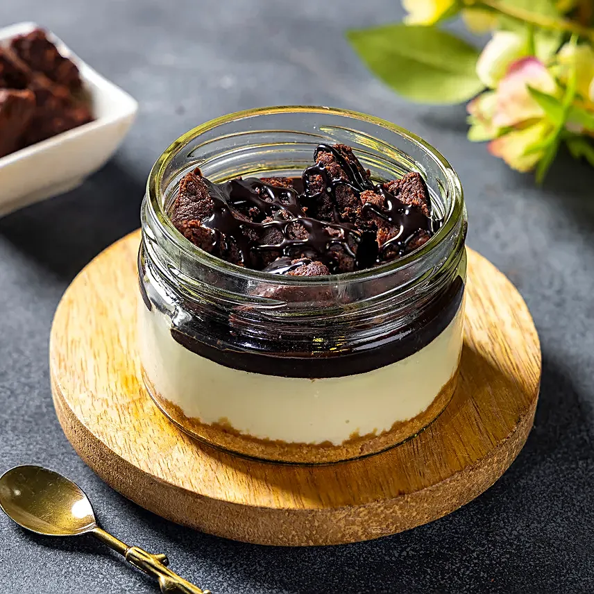 Brownie Cheese Jar Cake Set of 2