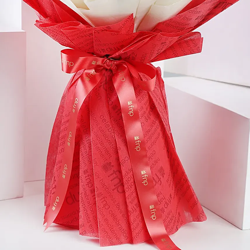 Bunch Of 6 Red Roses Teddy Bear Combo