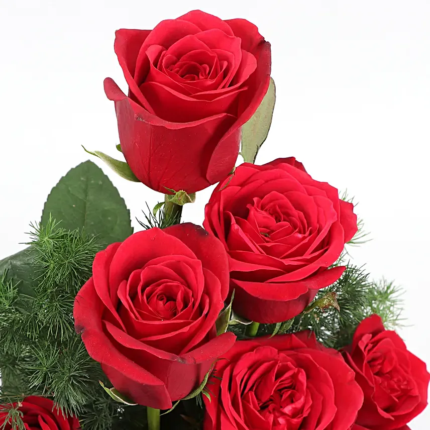 Butterscotch Cake & Forever With You Red Roses Combo