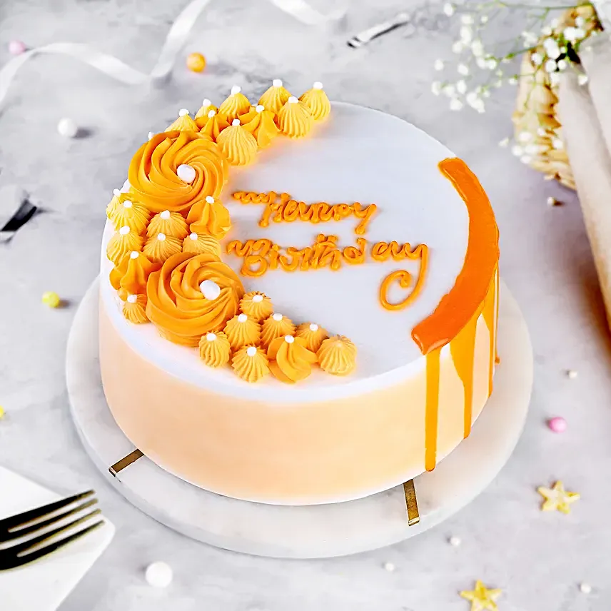 Butterscotch Crunch Eggless Cake Half Kg