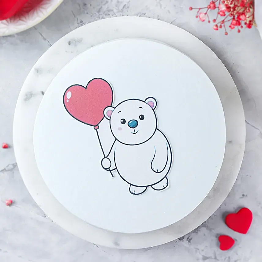 Butterscotch Love Cake For Valentine Half Kg