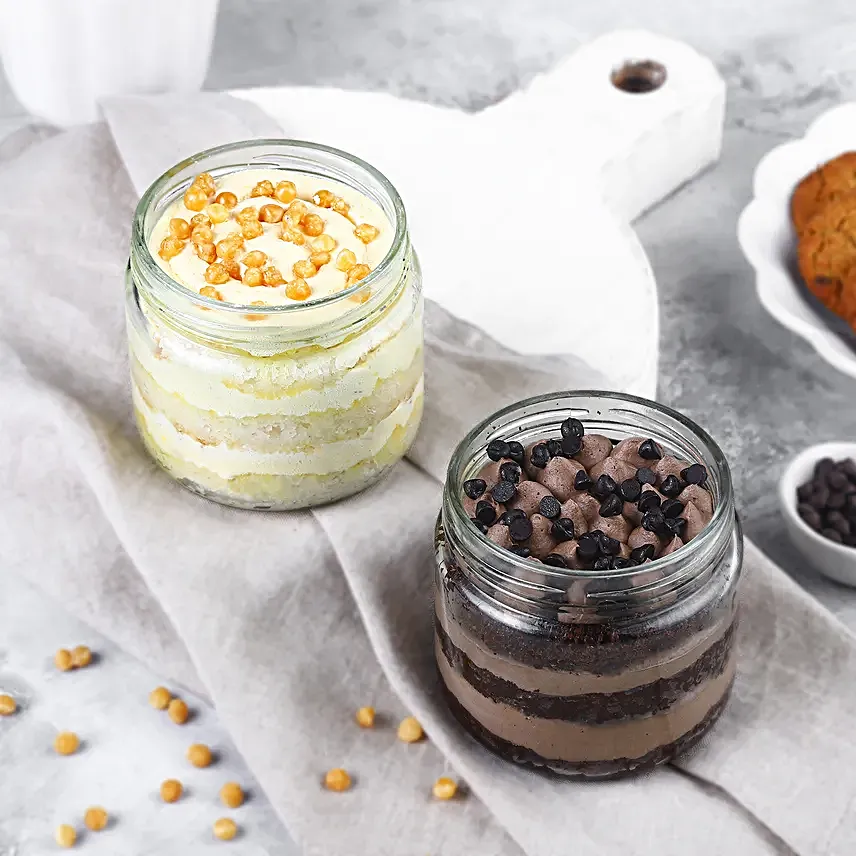 Butterscotch N Chocochip Jar Cakes Delight