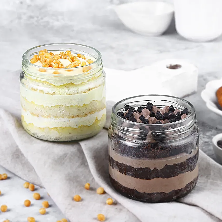 Butterscotch N Chocochip Jar Cakes Delight