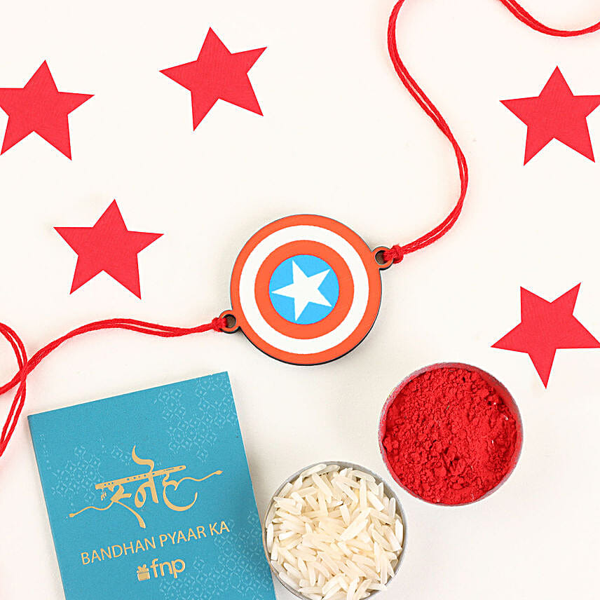 Captain America Shield Rakhi For Kids