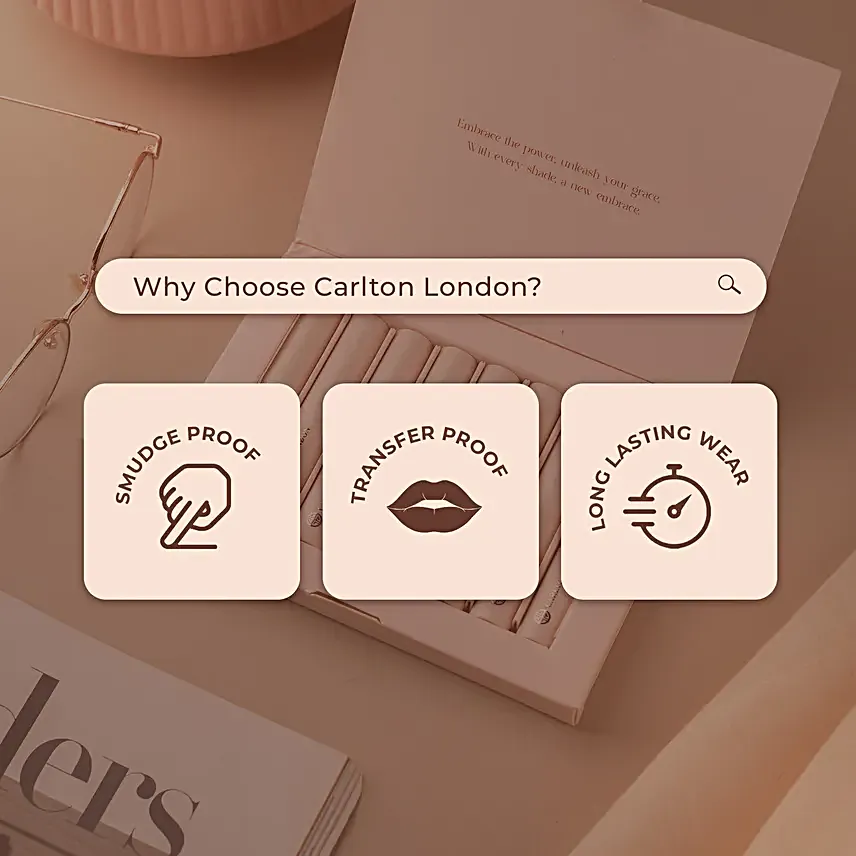 Carlton London Velvet Lipstick Gift Set of 8