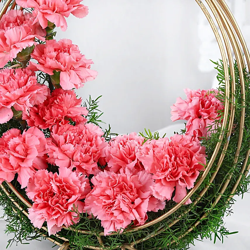 Carnation Cascade in Gold For Mom