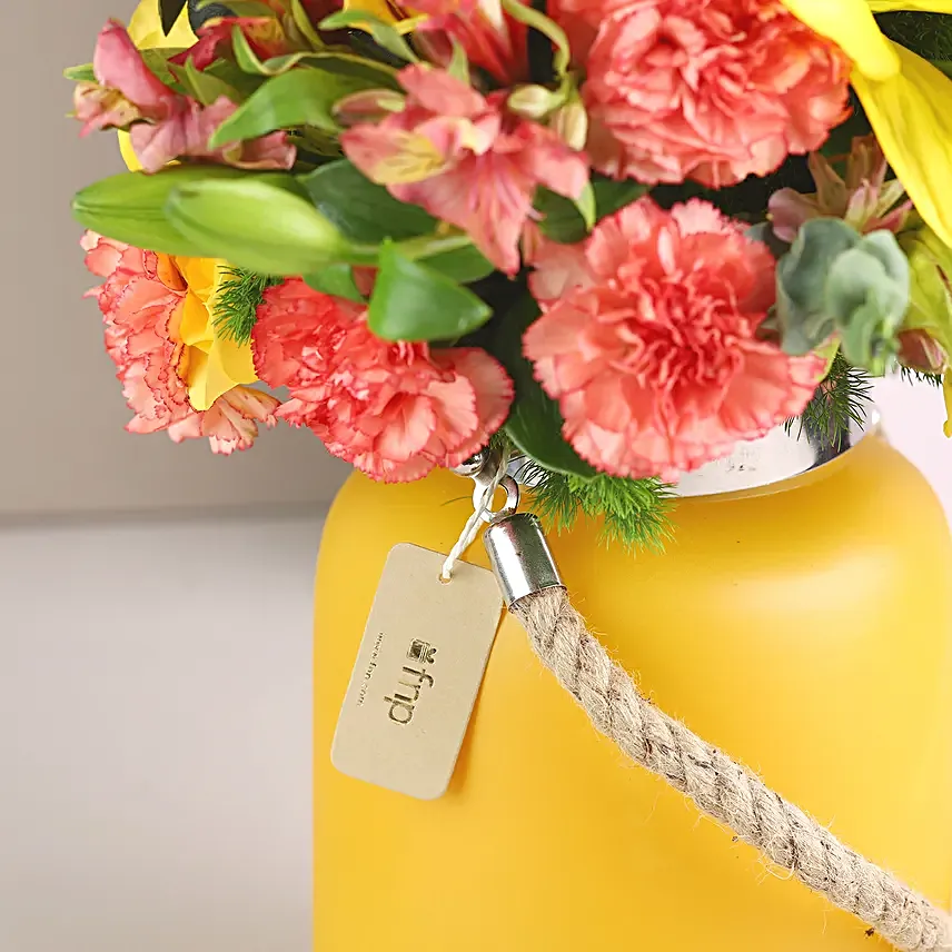 Online Carnations & Asiatic Lilies Arrangement