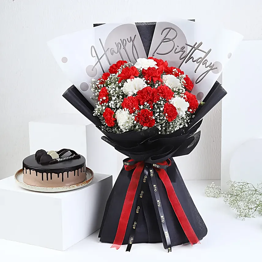 Carnations N Cake Birthday Bundle