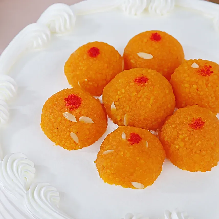 Celebratory Motichoor Laddoo Cake 1Kg
