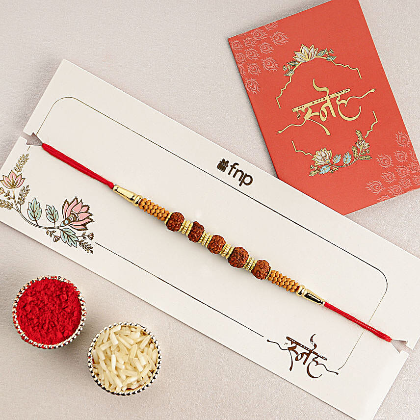 Celestial Charms Rudraksha Rakhi