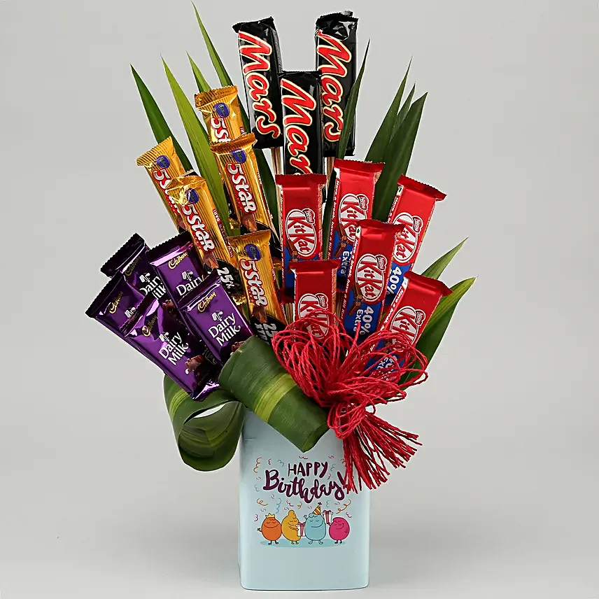 Happy Birthday Chocolate Vase