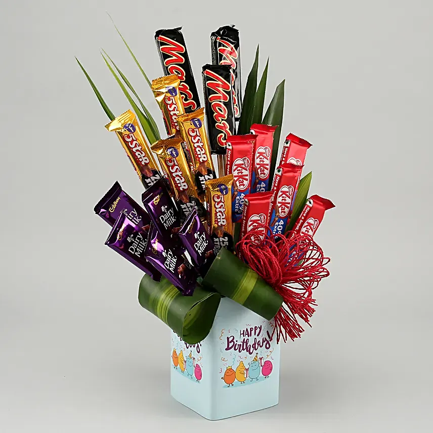 Happy Birthday Chocolate Vase