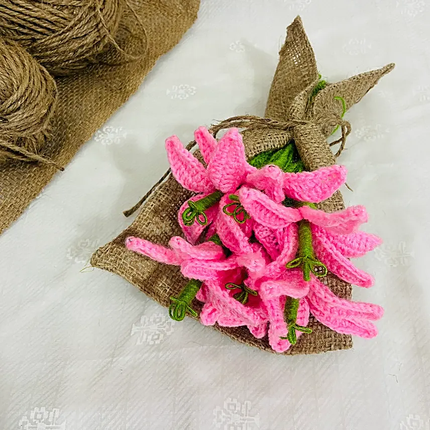 Charming Lily Crochet Bouquet