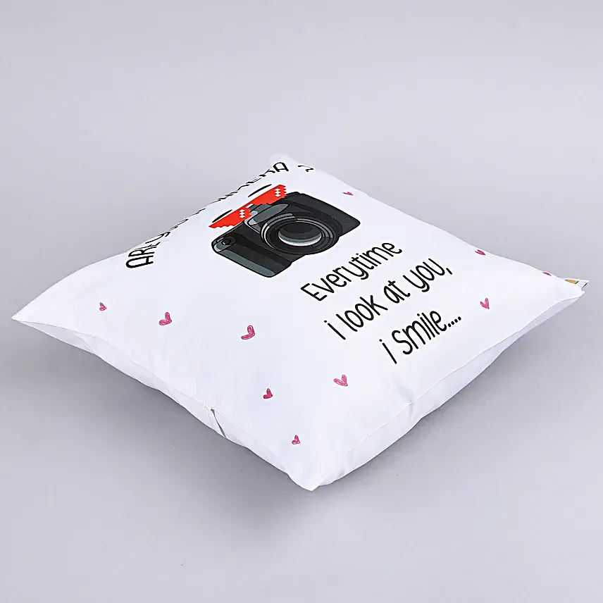 Cheesy Love Message Valentine Cushion
