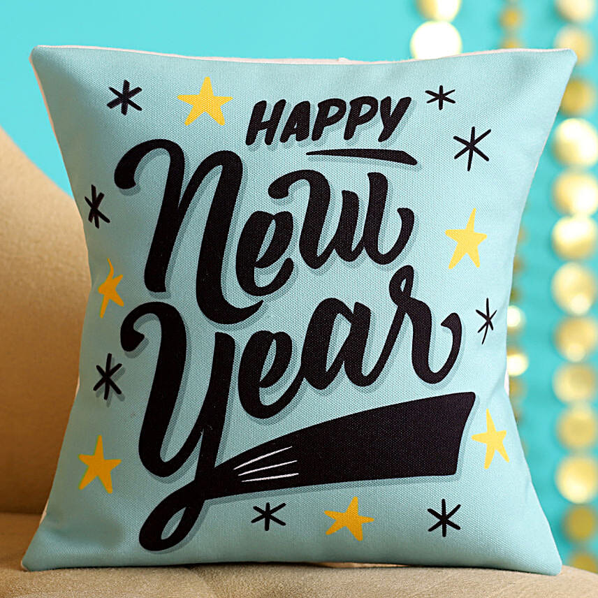 new year printed  cushion for wife