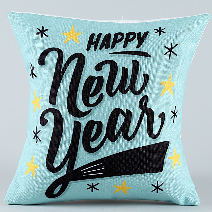 new year printed  cushion for wife