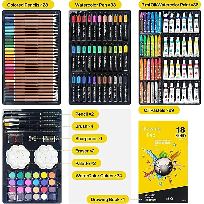Childrens Deluxe Art Drawing Set Astronaut