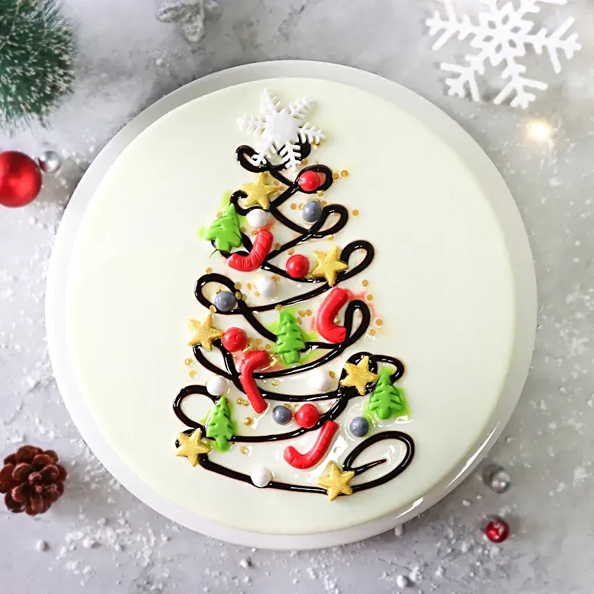 Chocolate Christmas Cake Half Kg