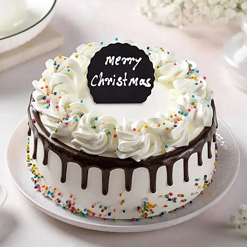 Chocolate Cream Christmas Cake Half Kg