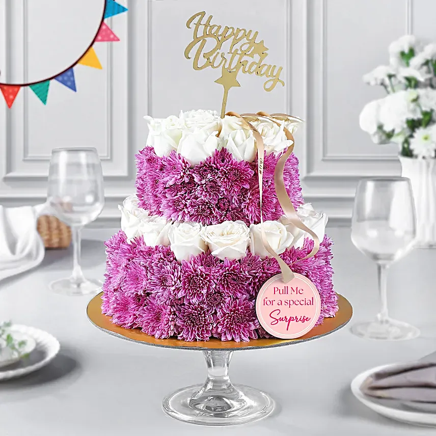 Chocolate Delight Floral Cake Arrangement