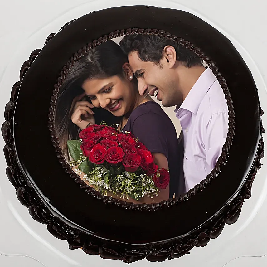 Personalised Round Shape Chocolate Cake