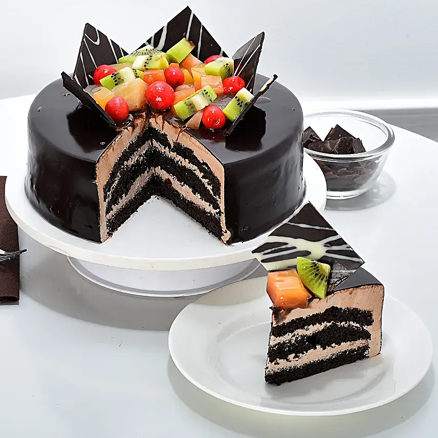 Chocolate Fruit Gateau Half kg