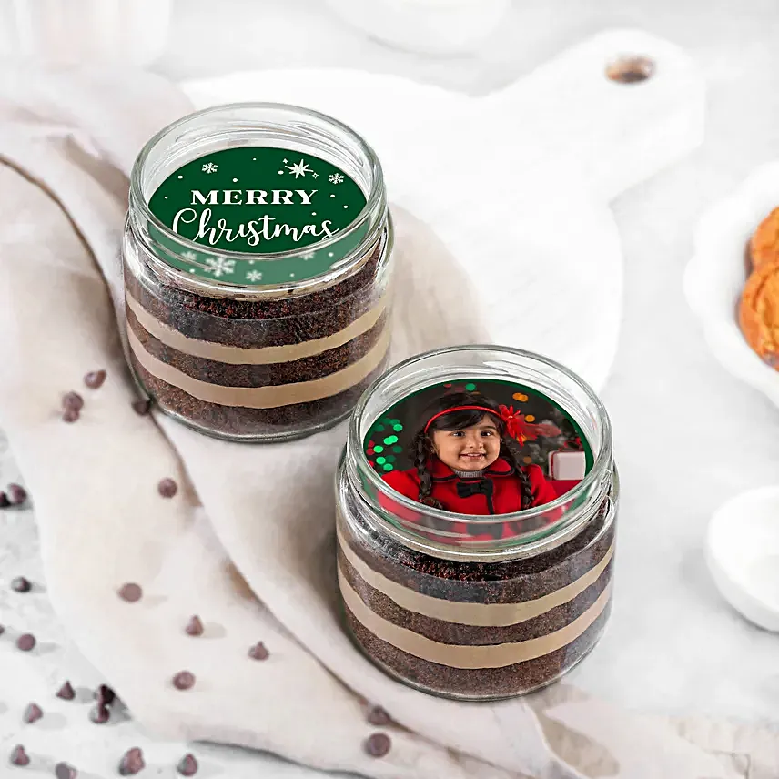 Chocolate Jar Cake For Christmas 2Pcs
