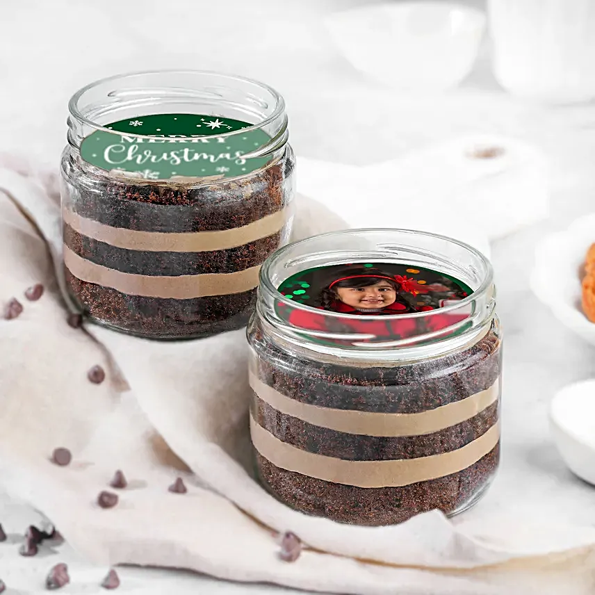 Chocolate Jar Cake For Christmas 2Pcs