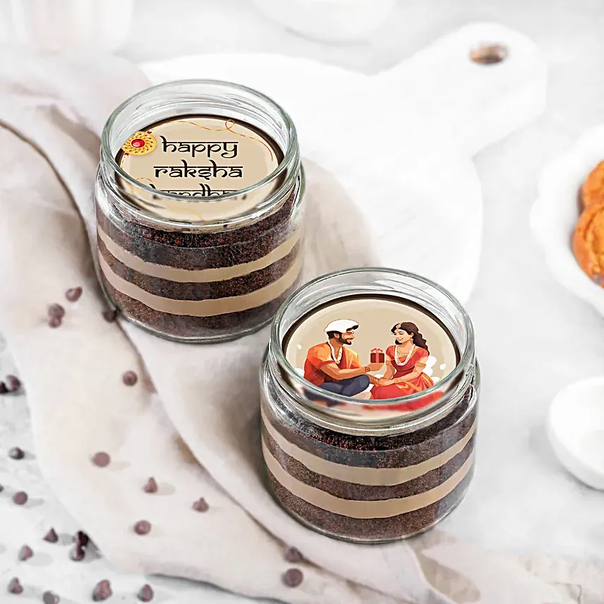 Chocolate Jar Cakes For Rakhi