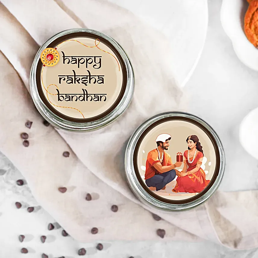 Chocolate Jar Cakes For Rakhi