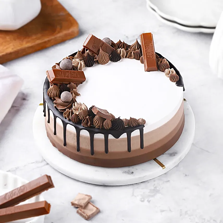 Chocolate Trio Eggless Cake Half Kg