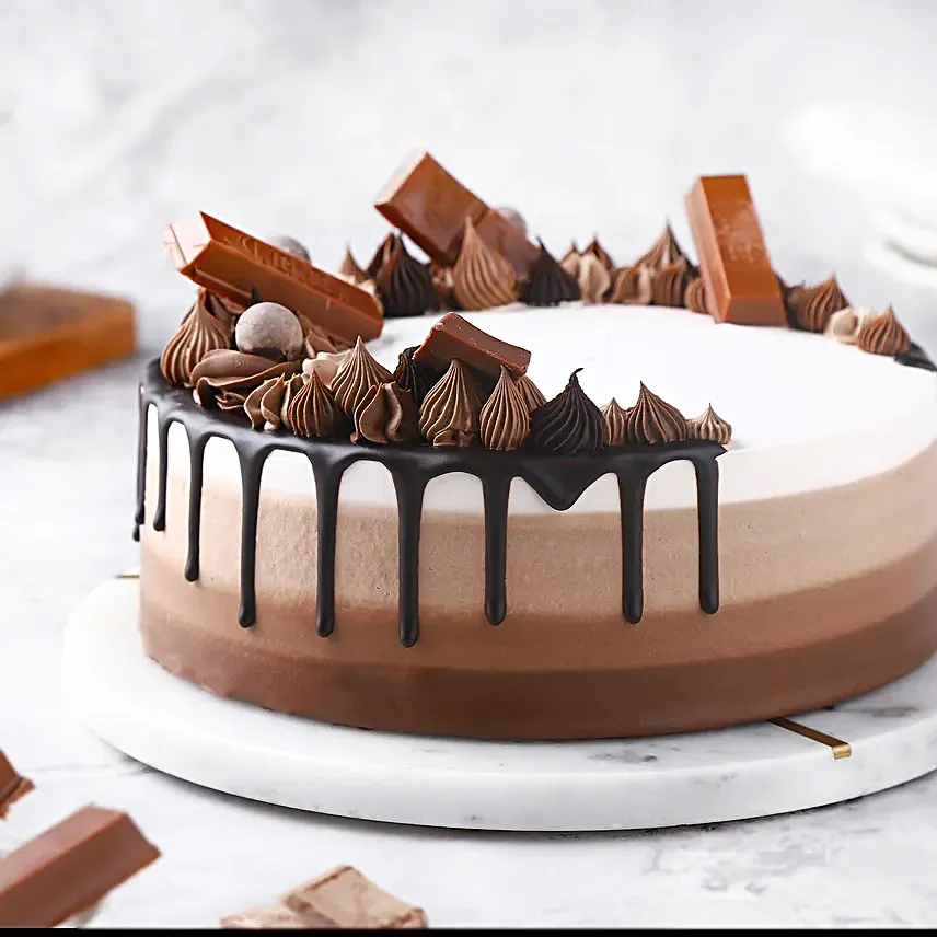 Chocolate Trio Eggless Cake Half Kg