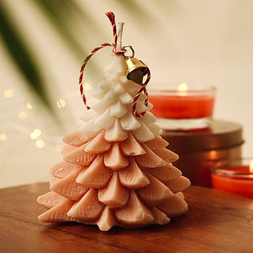 Christmas Glow Tree Scented Candle Orange