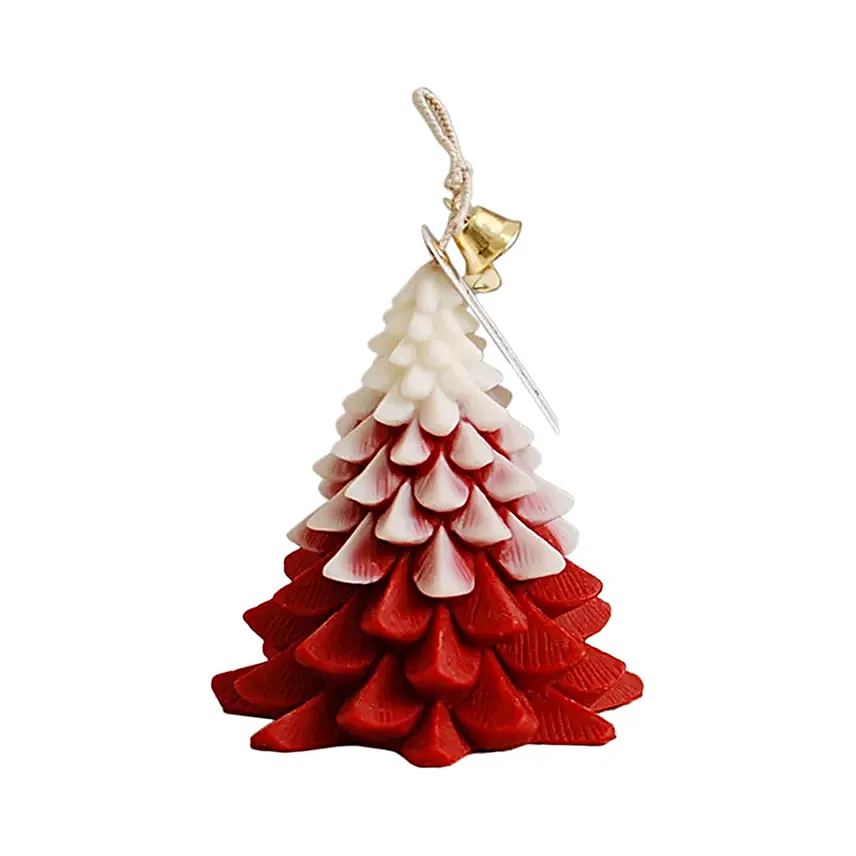 Christmas Glow Tree Scented Candle Red