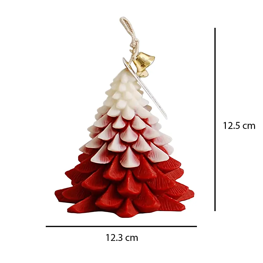 Christmas Glow Tree Scented Candle Red