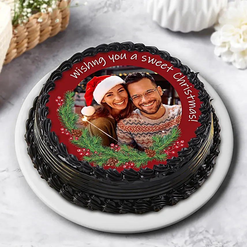 Christmas Wishes Chocolate Cake Half Kg