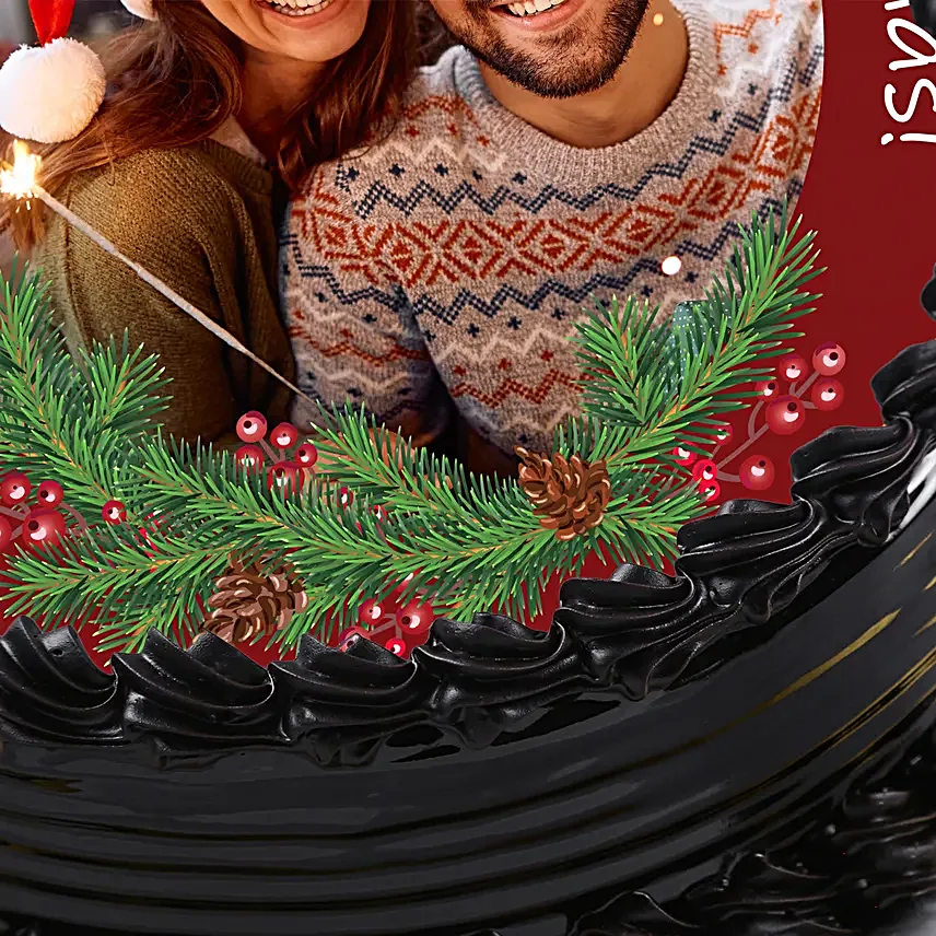 Christmas Wishes Chocolate Cake Half Kg