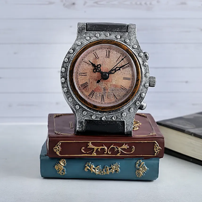 Classic Charm Brown Table Clock