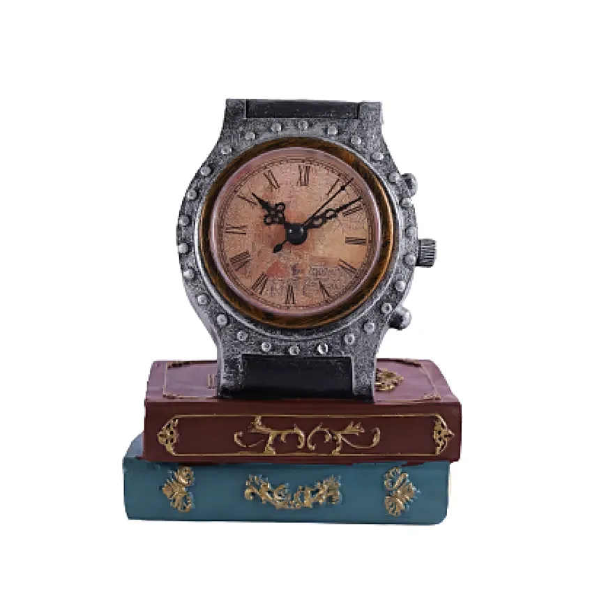 Classic Charm Brown Table Clock