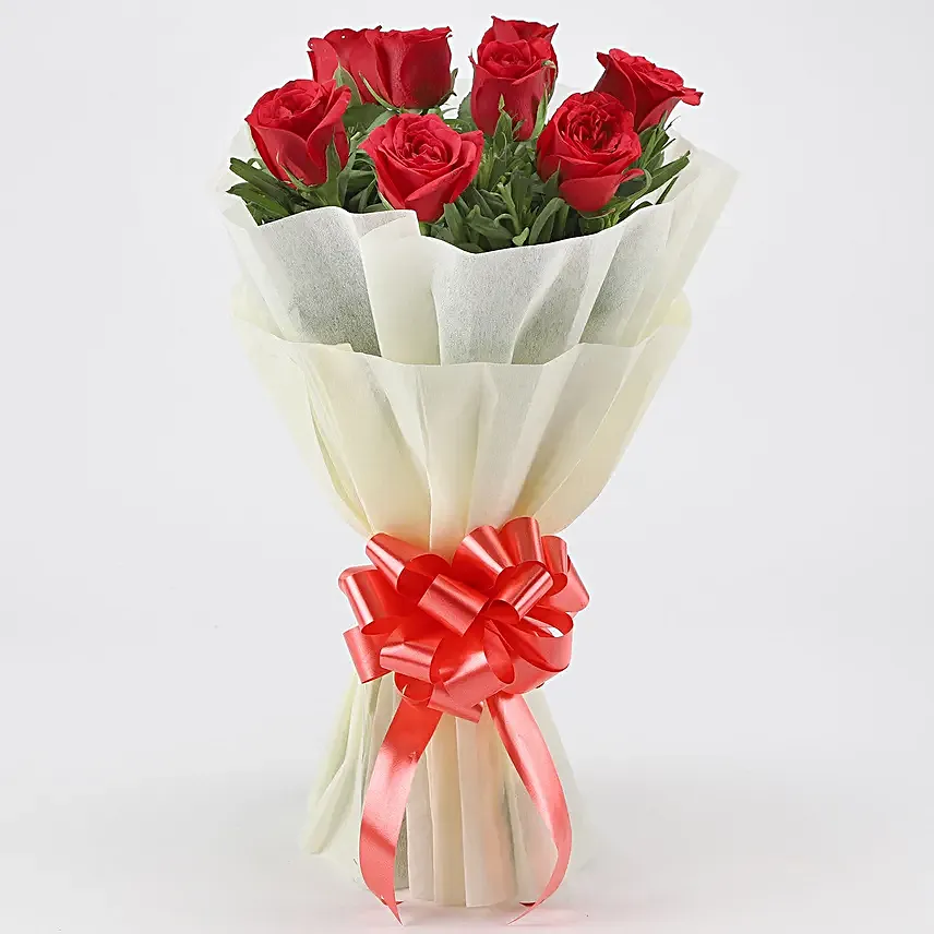 Online 8 Red Roses Bunch