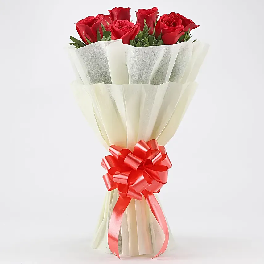 Online 8 Red Roses Bunch