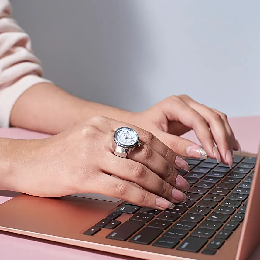 Classy Girl Boss Silver Watch Ring