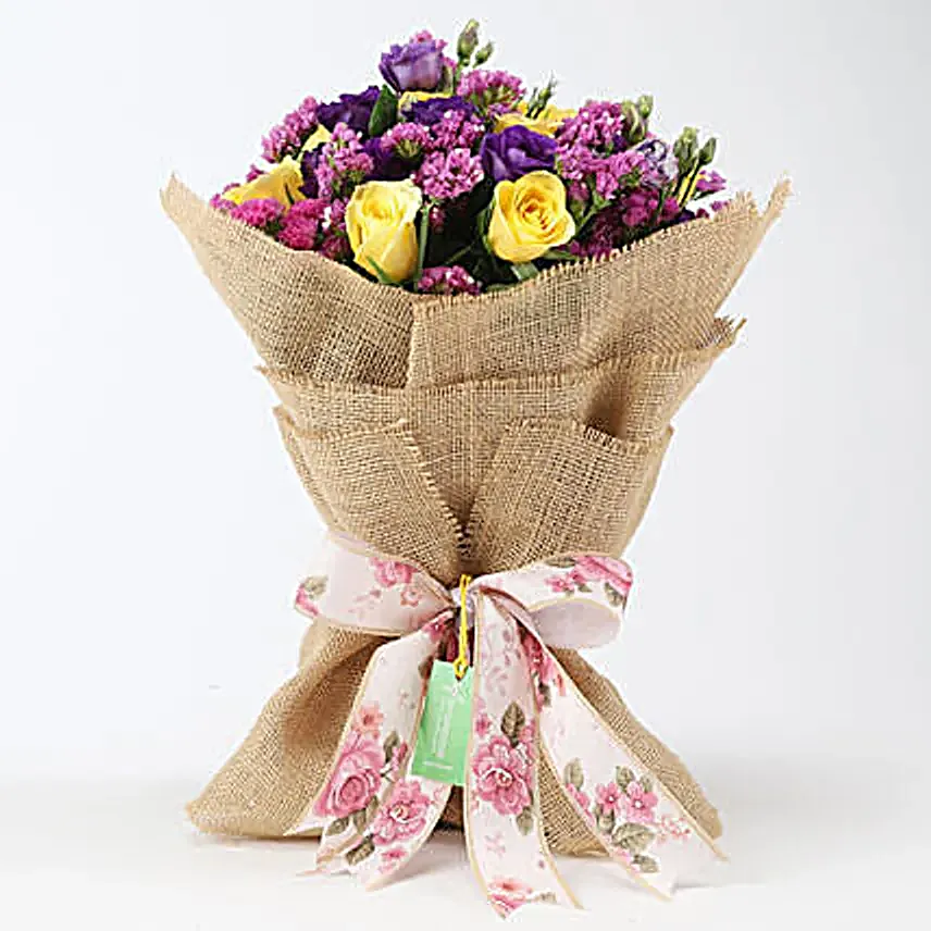 Send Online Colourful Bouquet Of Mixed Flowers