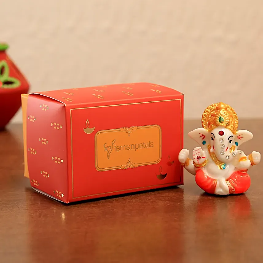 Colourful Ganesha Idol N Cadbury Celebrations