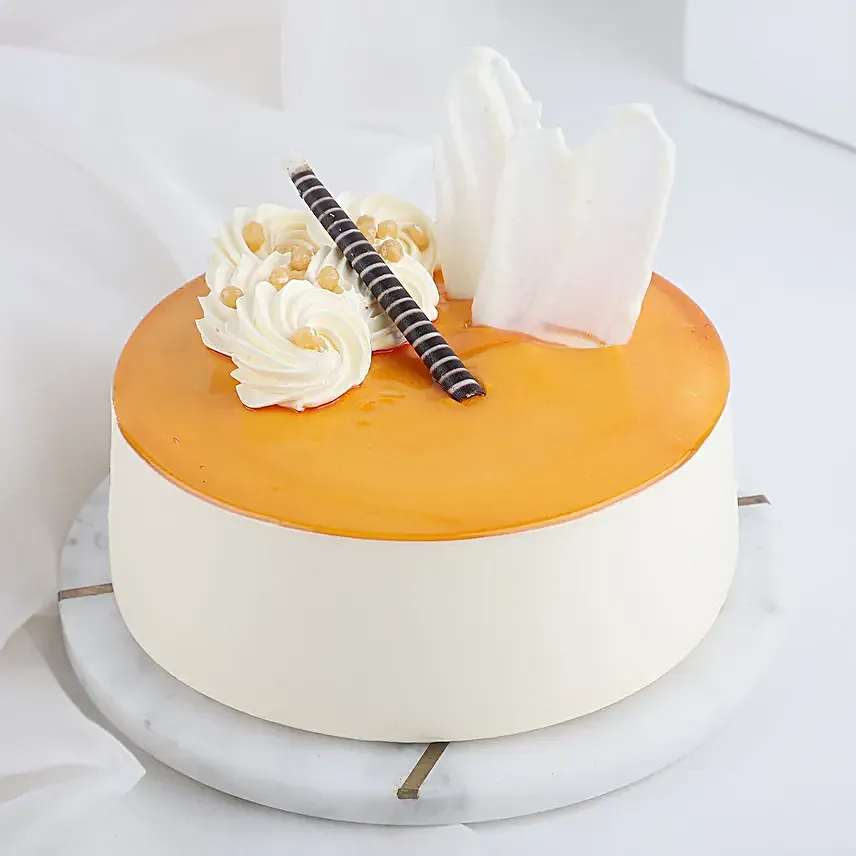 Colourful Gerberas N Butterscotch Cake Combo